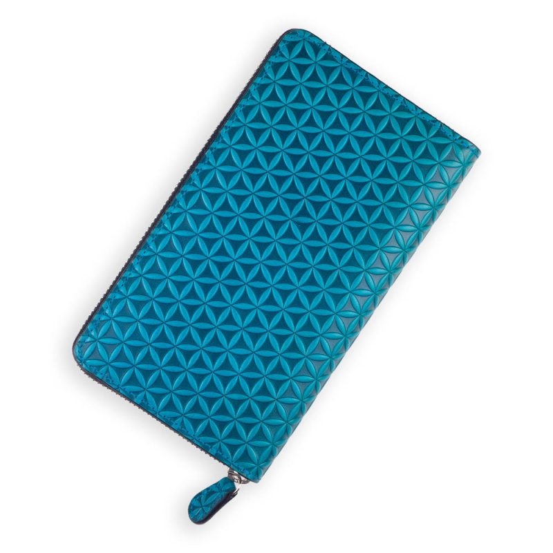 Billetera Cádiar Flor Azul