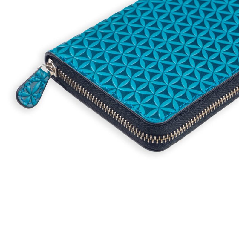 Billetera Cádiar Flor Azul