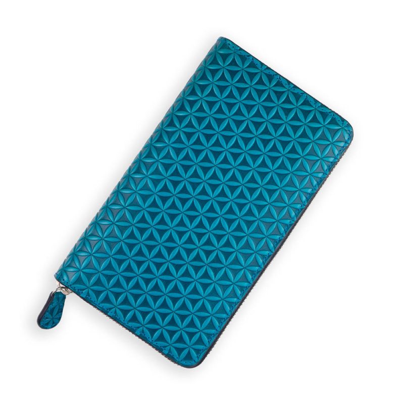 Billetera Cádiar Flor Azul