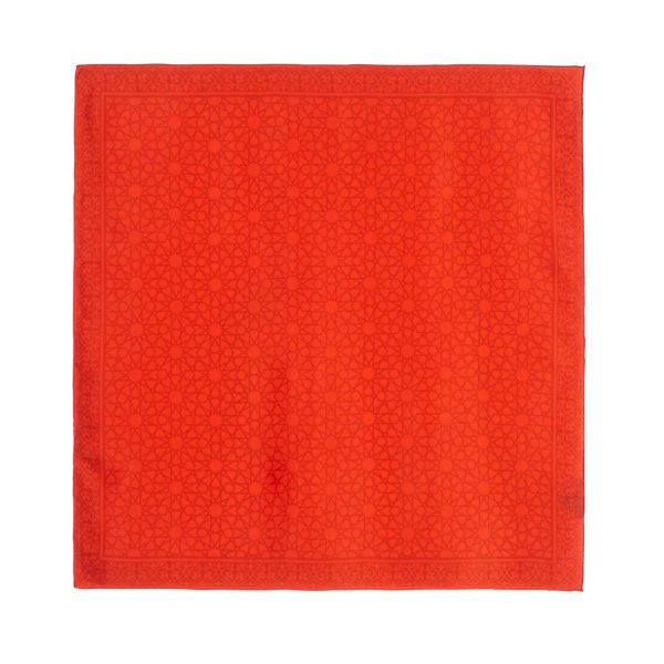 Pañuelo Seda Cuadrado Dalila Rojo - Imagen 2