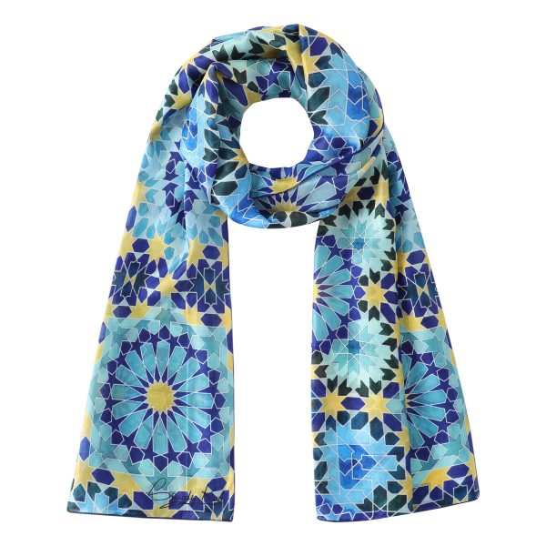 Pañuelo Seda Secret Flower - Pañuelos Habotai Arte Islámico 180x65 | Mayoristas Munira