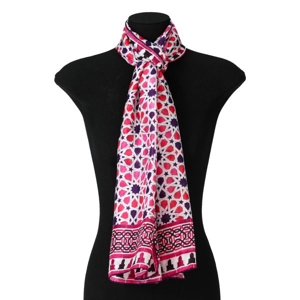 Pañuelo Seda Partal Rosa - Imagen 2