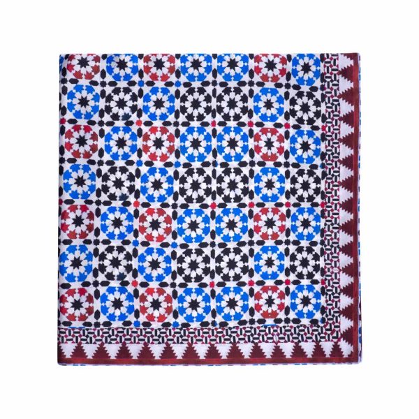 Pañuelo Seda Cuadrado Sabika Rojo - Pañuelos Satin 65x65 | Mayoristas Munira