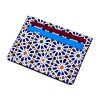 Tarjetero Estampado Zellige Azul - Productos Cuero | Mayoristas Munira