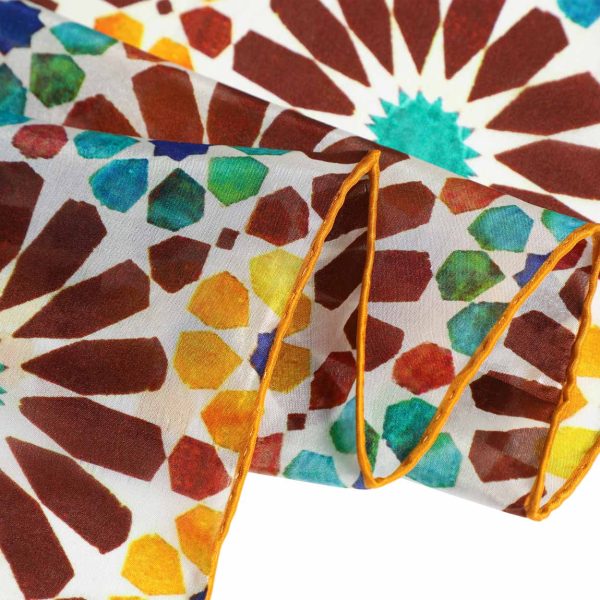 Pañuelo Seda Garnata Marrón - Imagen 5