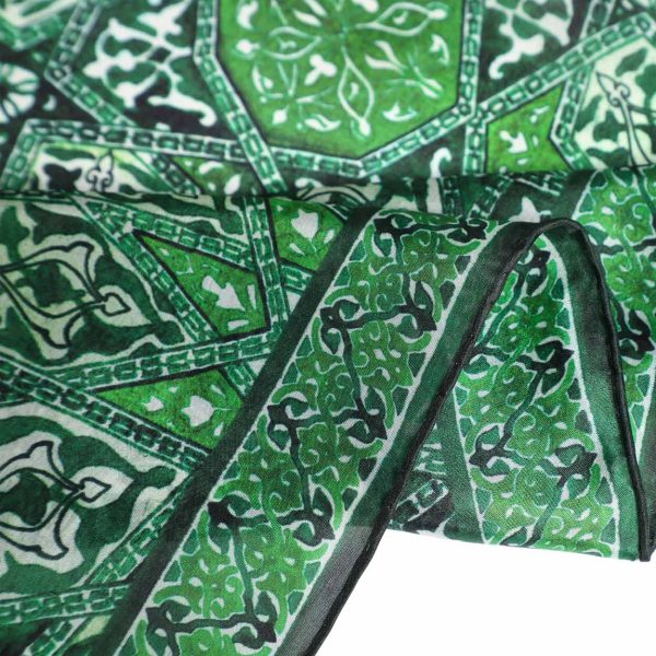 Pañuelo Seda Turkish Verde - Imagen 5