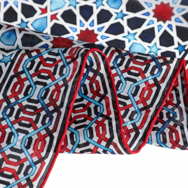 Pañuelo Seda Fátima Azul - Imagen 3