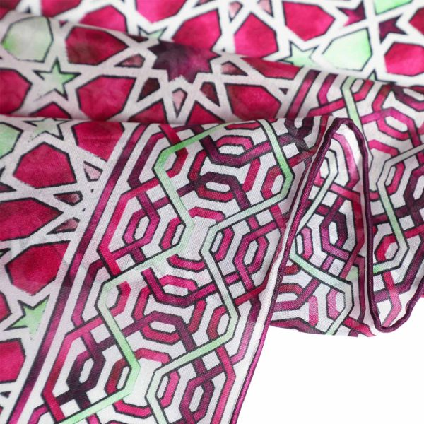 Pañuelo Seda Fátima Rosa - Imagen 3