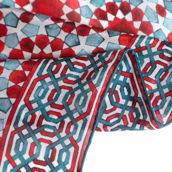 Pañuelo Seda Najma Azul - Imagen 5