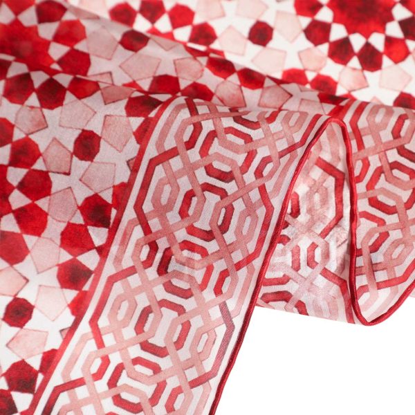 Pañuelo Seda Najma Rojo - Imagen 5