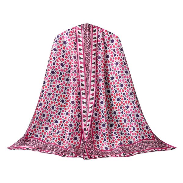 Pañuelo Seda Partal Rosa - Imagen 4