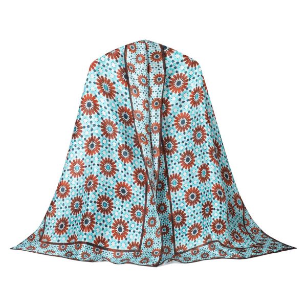 Pañuelo Seda Layla Azul - Imagen 4