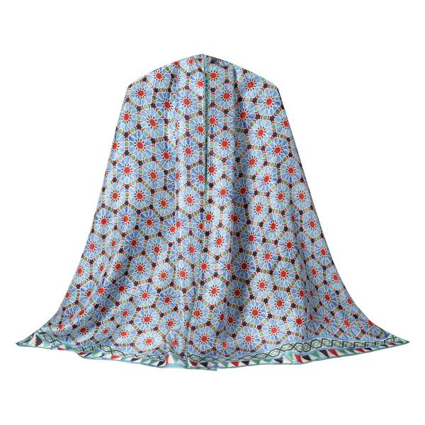 Pañuelo Seda Zellige Azul - Imagen 4