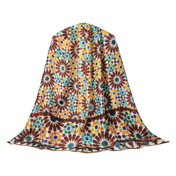 Pañuelo Seda Garnata Marrón - Imagen 4