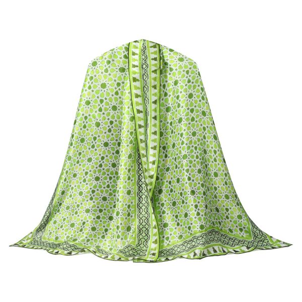 Pañuelo Seda Partal Verde - Imagen 2