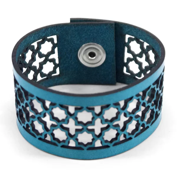 Pulsera laser octogono azul | Mayoristas Munira