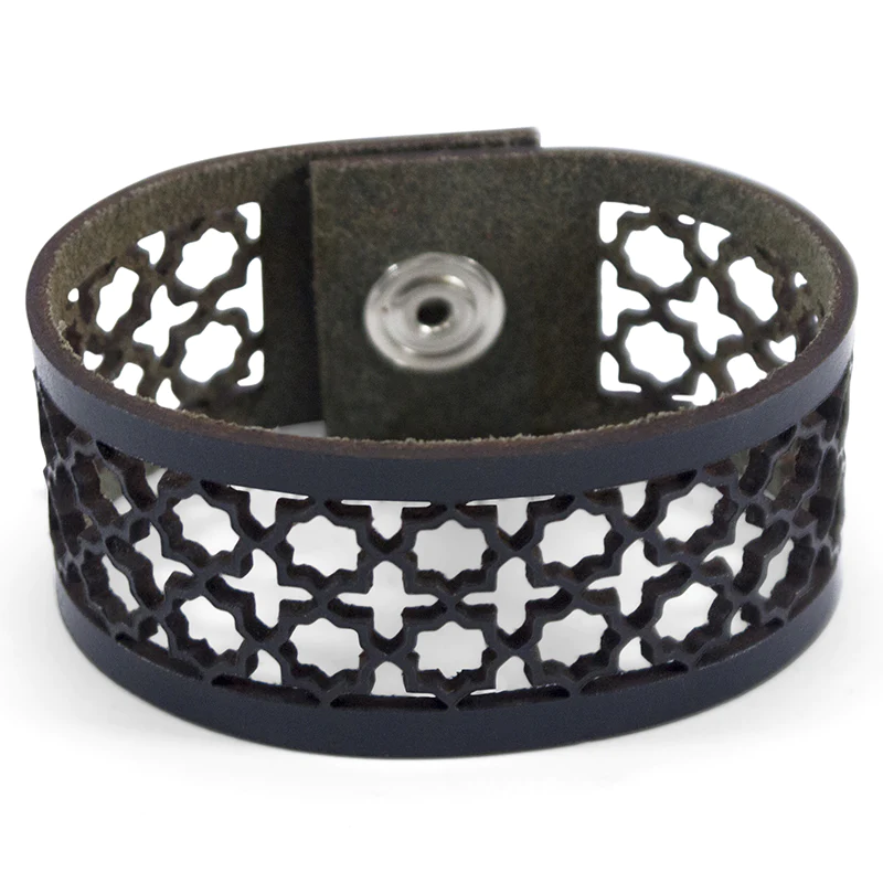 Octagon Lattice Black Bracelet