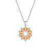 Colgante Siraj Naranja - Turquesa - Colgantes | Mayoristas Munira