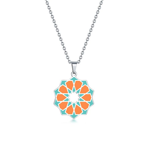 Colgante Siraj Naranja - Turquesa - Colgantes | Mayoristas Munira