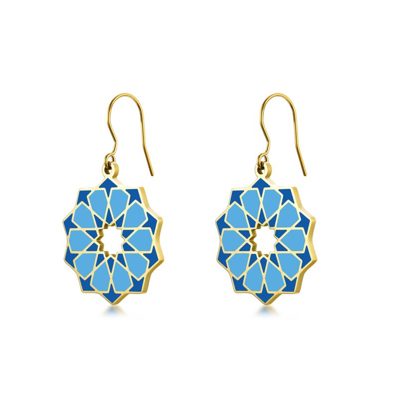 Pendientes Siraj Azul