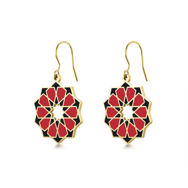 Pendientes Siraj Rojo - Imagen 2