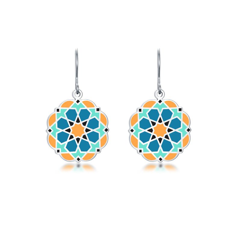 Pendientes Nazarí Azul - Naranja