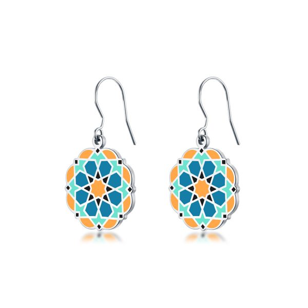 Pendientes Nazarí Azul - Naranja - Imagen 2