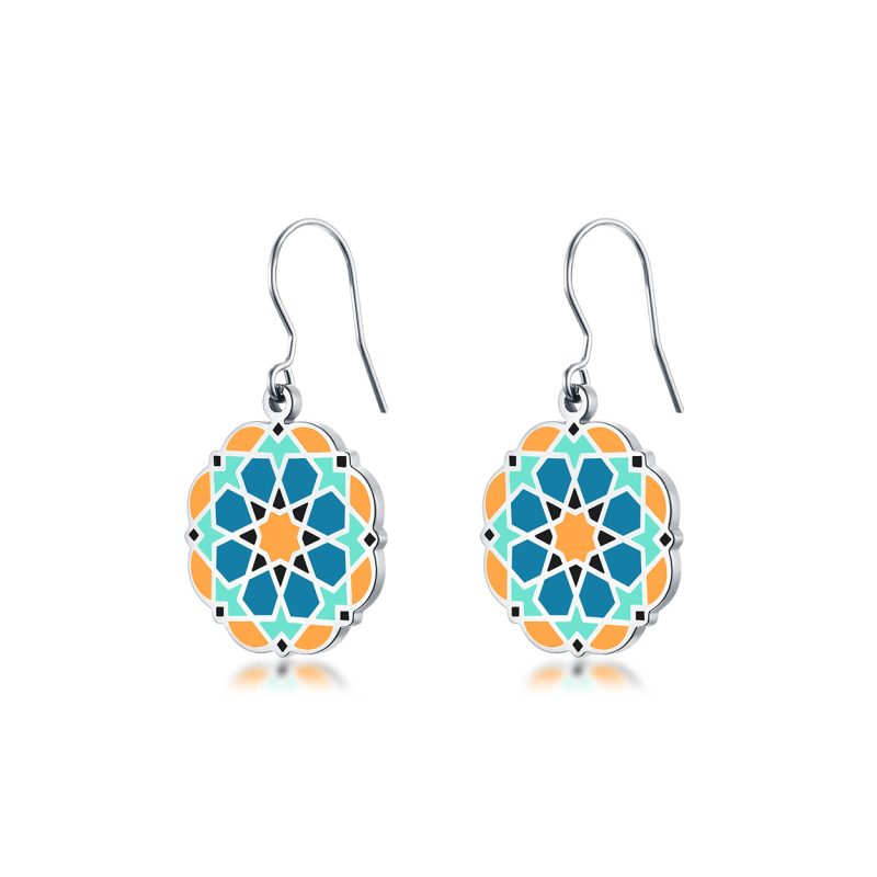 Pendientes Nazarí Azul - Naranja