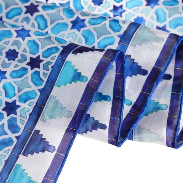 Pañuelo Seda Alcázar Azul - Imagen 5