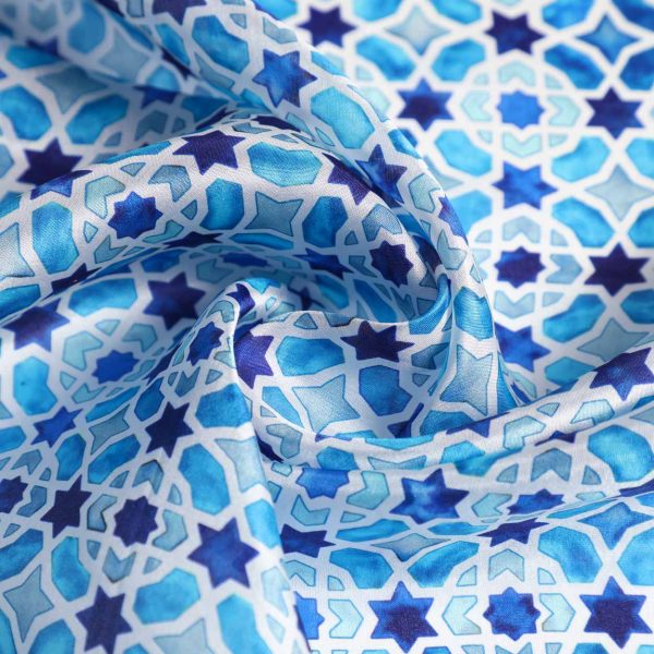 Pañuelo Seda Alcázar Azul - Imagen 3