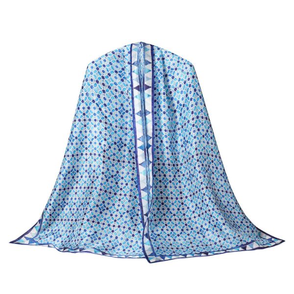 Pañuelo Seda Alcázar Azul - Imagen 4