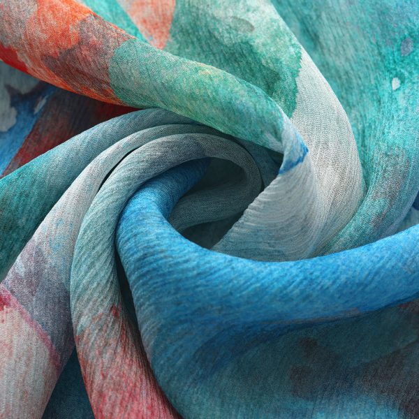 Pañuelo Seda Azules Mediterráneos - Imagen 3