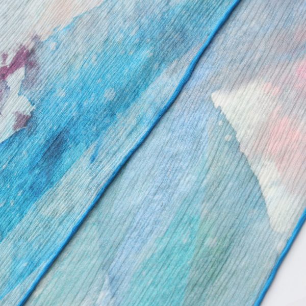 Pañuelo Seda Azules Mediterráneos - Imagen 4