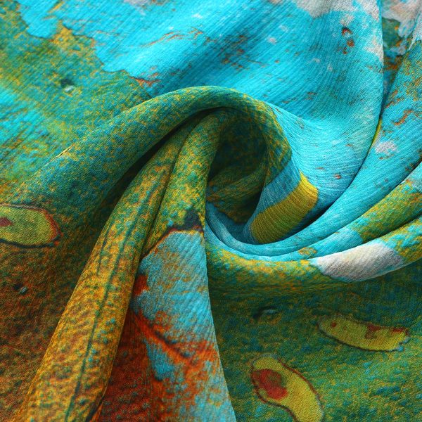 Pañuelo Seda Oxido Marino - Imagen 3