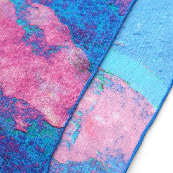 Pañuelo Seda Océano Fucsia - Imagen 5