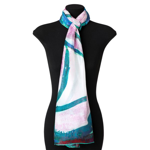 Pañuelo Seda Rosas Verdes - Imagen 2