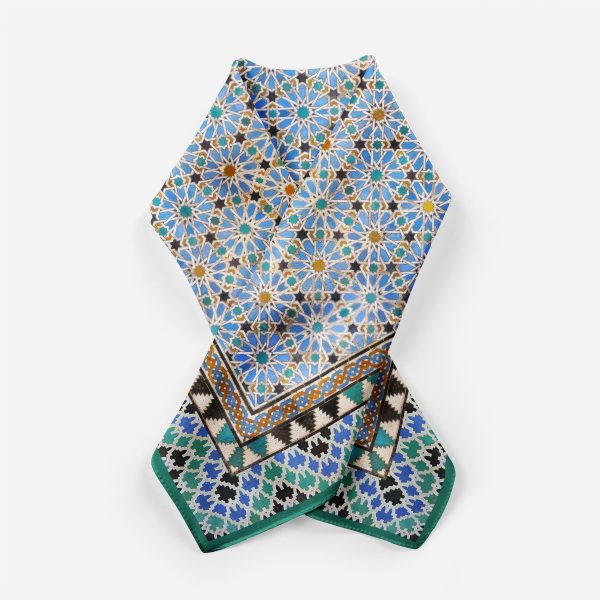 Pañuelo Cuadrado Seda Habotai Nawal, 55x55cm - Imagen 8