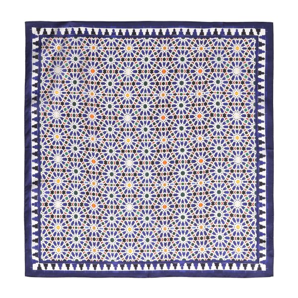 Pañuelo Cuadrado Seda Habotai Zellige v2, 55x55cm - Imagen 2