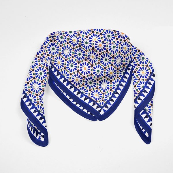 Pañuelo Cuadrado Seda Habotai Zellige v2, 55x55cm - Imagen 9