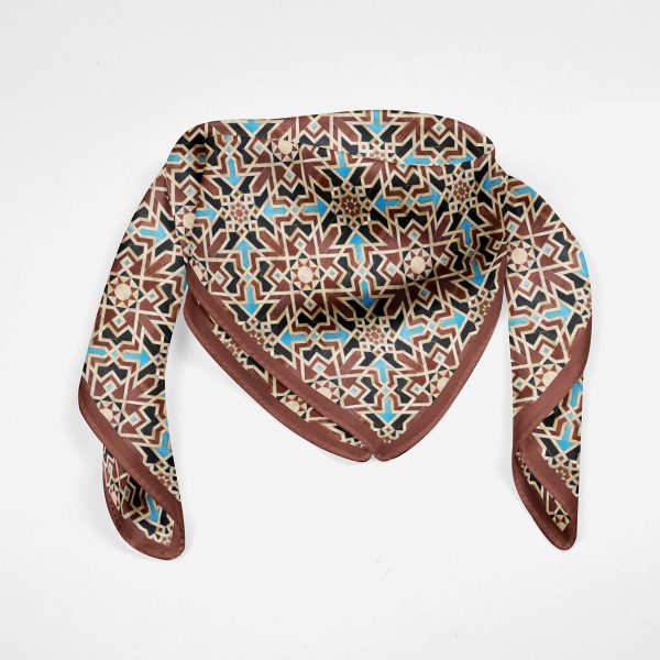 Pañuelo Cuadrado Seda Habotai Maqtub, 55x55cm - Imagen 12