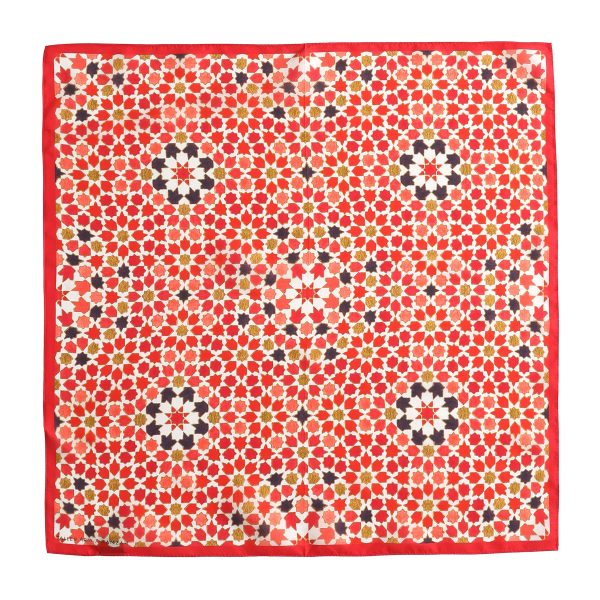 Pañuelo Cuadrado Seda Habotai Alhambra, 55x55cm - Imagen 2