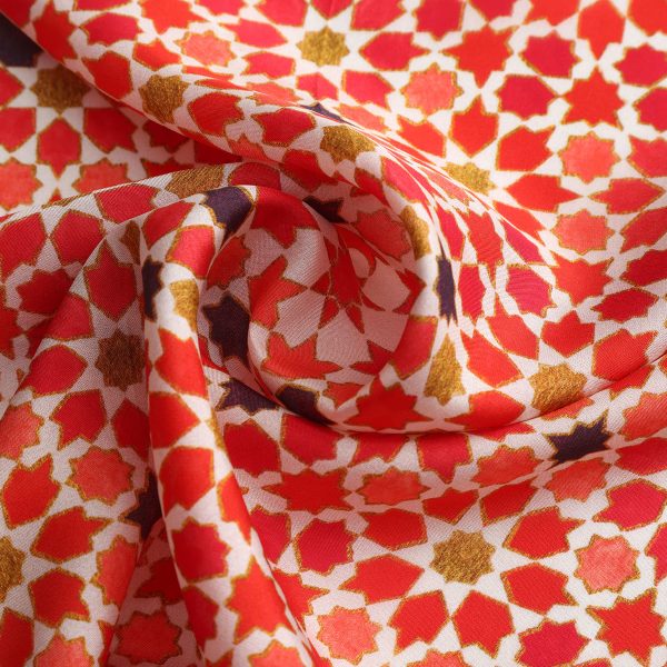 Pañuelo Cuadrado Seda Habotai Alhambra, 55x55cm - Imagen 4