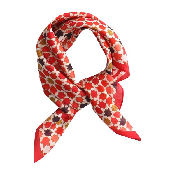 Pañuelo Cuadrado Seda Habotai Alhambra, 55x55cm - Imagen 7