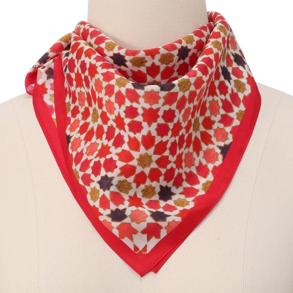 Pañuelo Cuadrado Seda Habotai Alhambra, 55x55cm - Pañuelos Habotai 55x55 | Mayoristas Munira