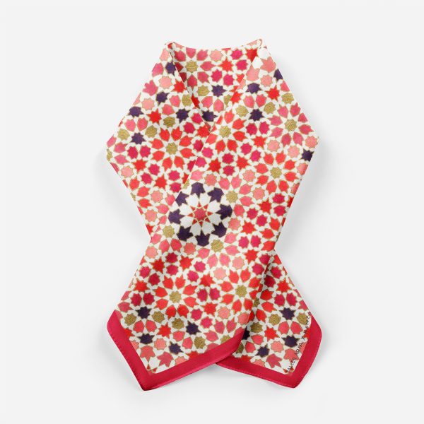 Pañuelo Cuadrado Seda Habotai Alhambra, 55x55cm - Imagen 9