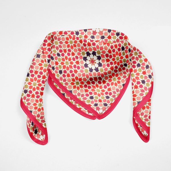 Pañuelo Cuadrado Seda Habotai Alhambra, 55x55cm - Imagen 10