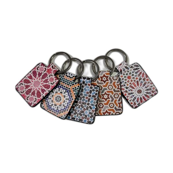 Pack 5 llaveros piel estampados