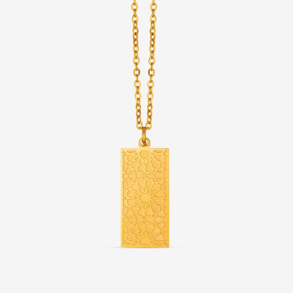 Colgante Placa Geometrías Dorado