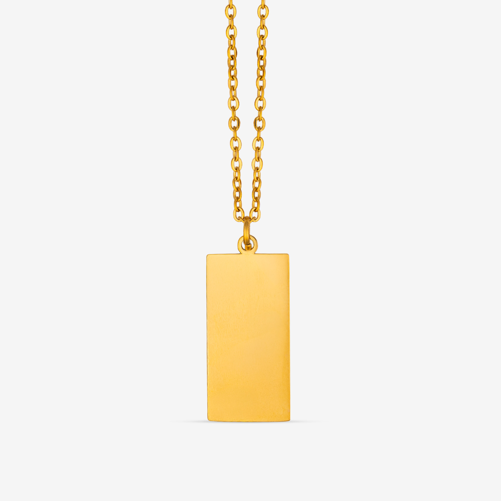 Reverso liso de la placa dorada del colgante Placa Geometrías