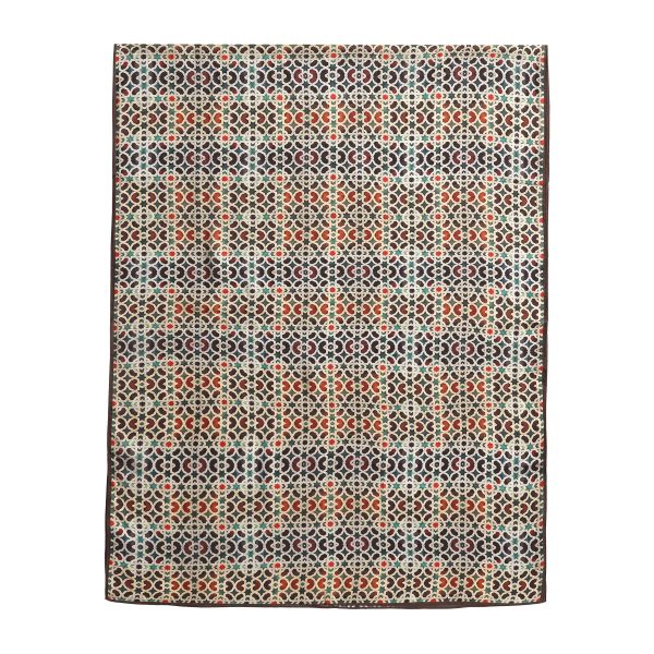 Pañuelo Modal Gannat extendido en plano completo, geometría inspirada en los mosaicos de la Alhambra